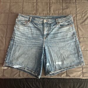 American Eagle Outfitters Women's Dark Wash Denim Bermuda Shorts